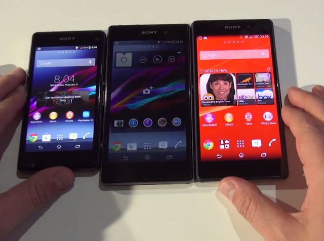 VIDEO Sony Xperia Z2 vs Xperia Z1 vs Xperia Z1 compact - comparativ frățesc
