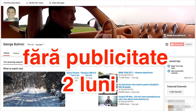 Împreună cu BCR scot două luni publicitatea de pe YouTube