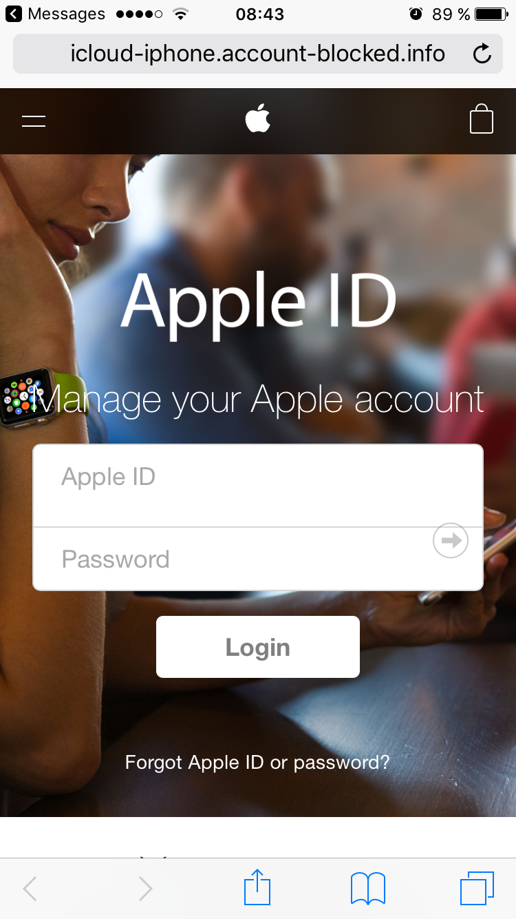 Țeapa iCloud vine prin SMS