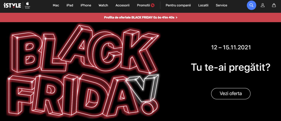 iStyle Black Friday 2021 - Ponturi și Oferte