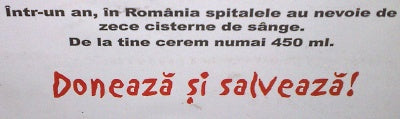 Donează-ţi sânge!