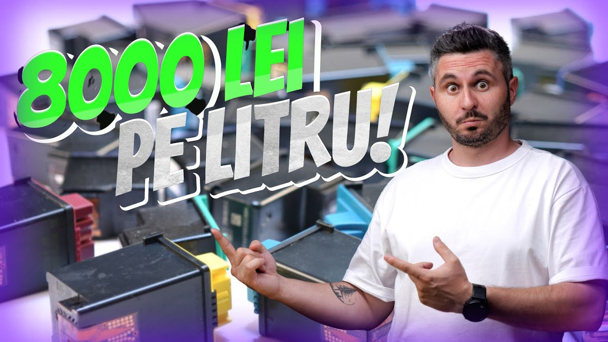 Țeapa cu cartușele de imprimantă: 8.000 RON pe litru