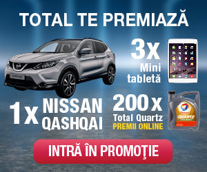 ​Câștigă un schimb de ulei gratuit de la TOTAL și alte sute de premii  (P)