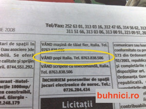Vând popi Italia