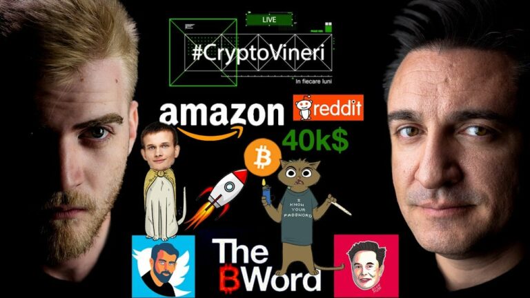 #CryptoVineri 30 – BITCOIN la pragul 40k$, VITALIK devine pisică, care e treaba cu AMAZON și B WORD