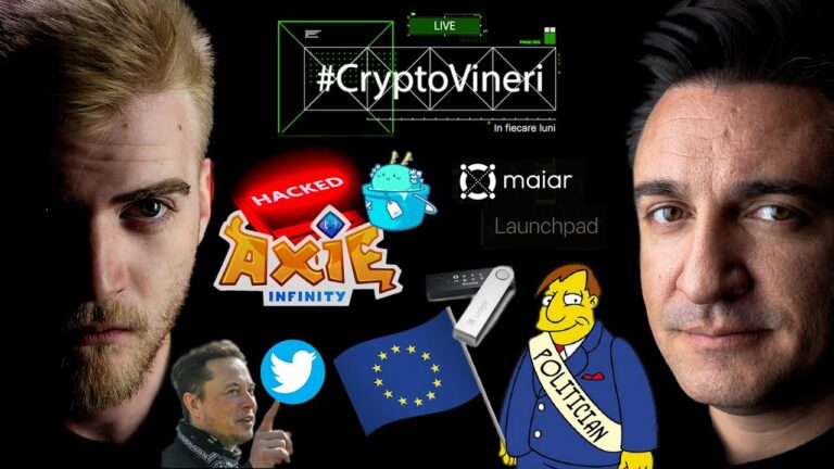 ​ @CryptoVineri  60 – EUROPA vs CRYPTO, Maiar Launchpad, Elon Musk cumpără $Twitter și Hack de 600M$