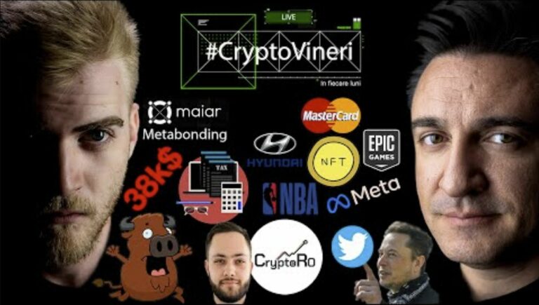 ​ @CryptoVineri   62 – CryptoRO cu Daniel, Metabonding LIVE, BITCOIN sub 40k$ și Companiile sar pe NFT